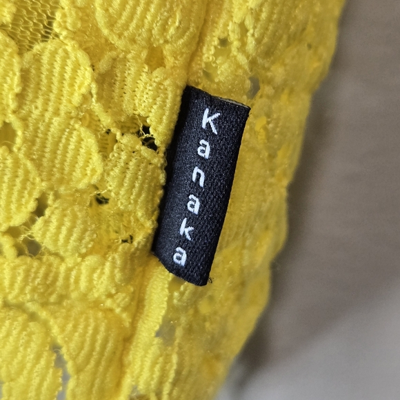 Kanaka Yellow Lace Kids Top - Picture 4 of 4